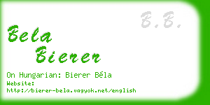 bela bierer business card